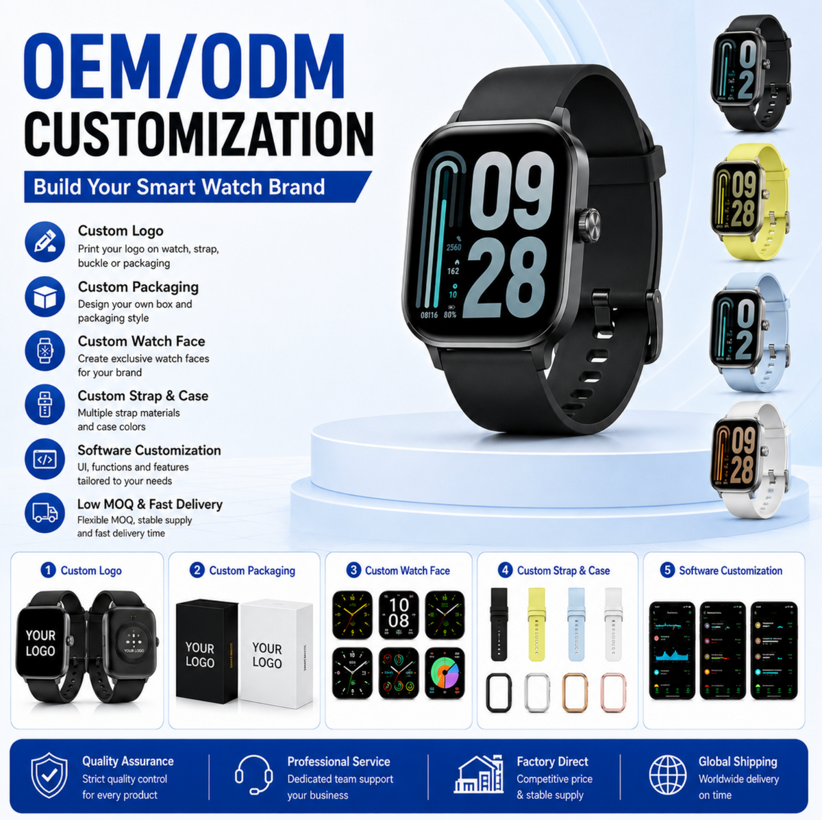 2.0" Square Smartwatch with Bluetooth Calling