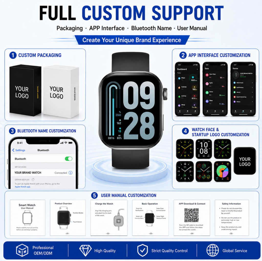 2.0" Square Smartwatch with Bluetooth Calling