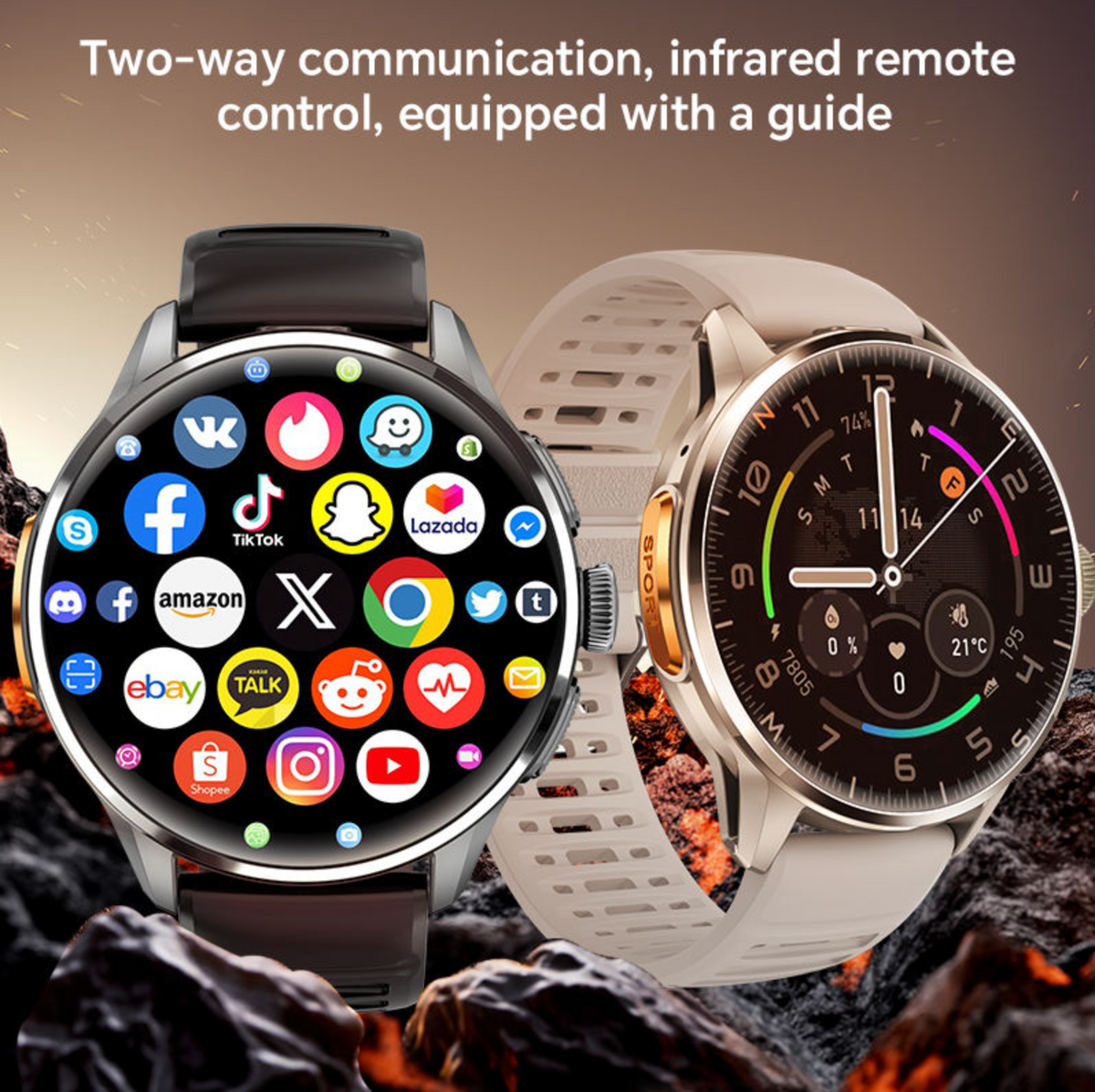 5G Smartwatch with SIM Card, AMOLED Display