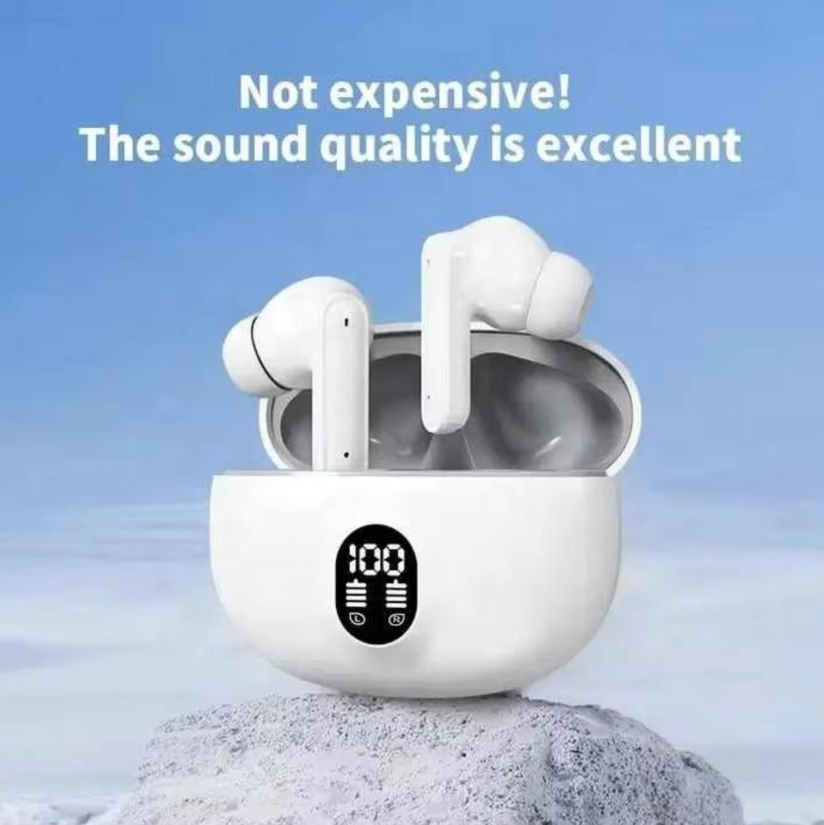 Digital Display, IPX5 Waterproof Earbuds